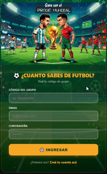 Pantalla de login
